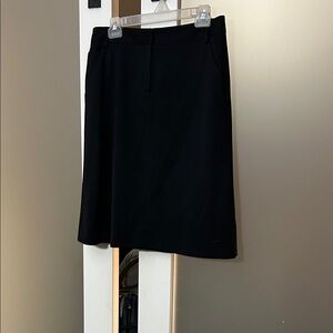 J. Crew Classic Black Wool A-Line Skirt
